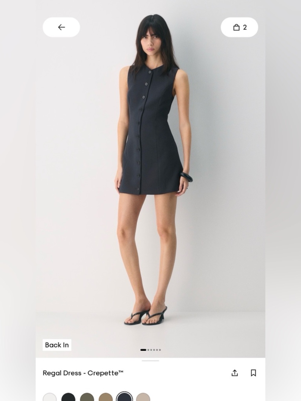 ARITZIA REGAL DRESS NAVY BLUE